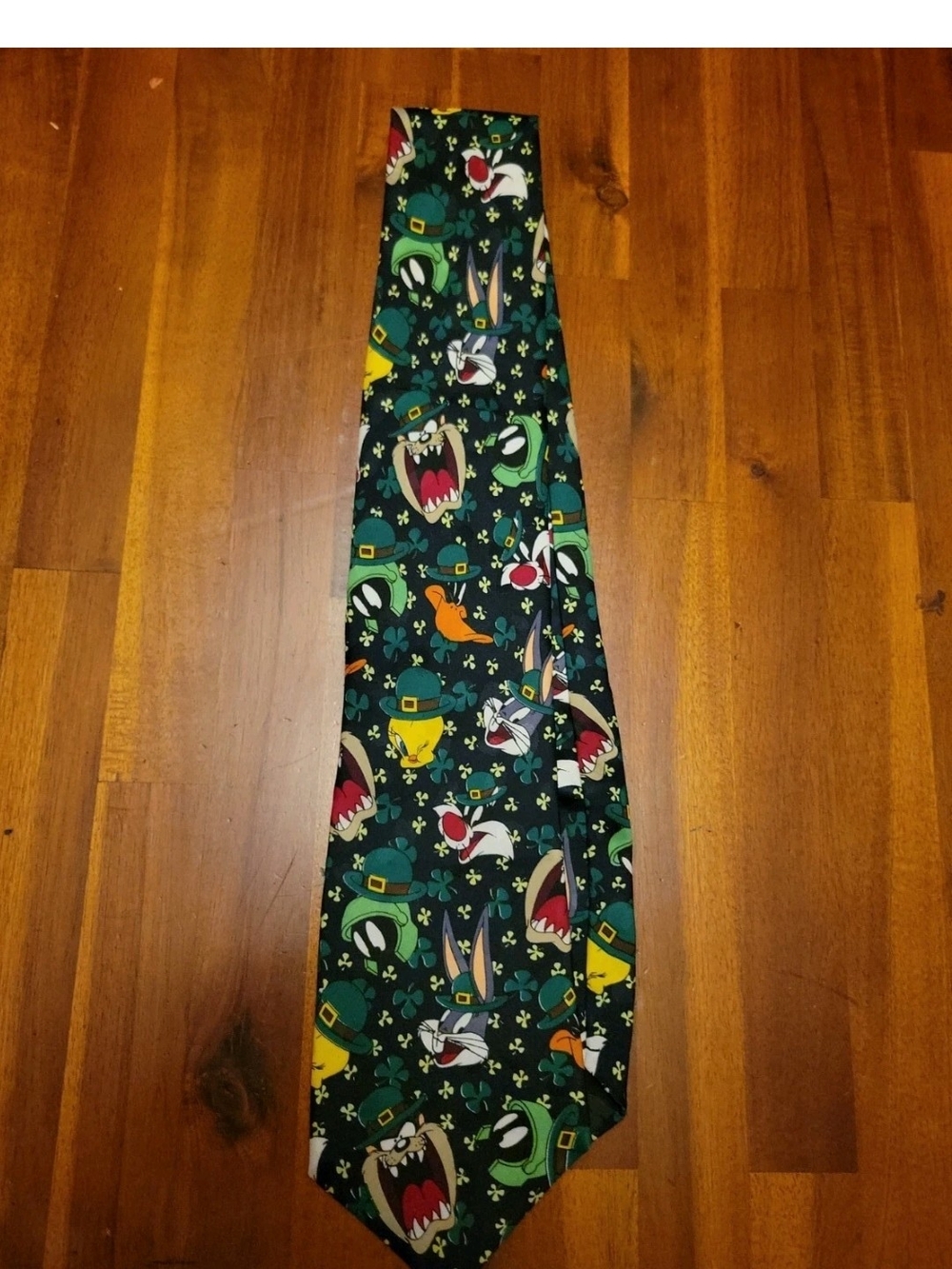 Looney Tunes Mania 1994 St Patricks Day Tie Warner Brothers